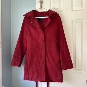 London Fog Women's Deep Red Trench Coat